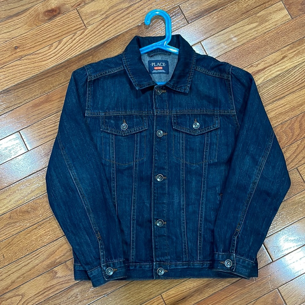 Children’s Place Jean jacket for boys. Size L/G 10/12 EUC dark blue